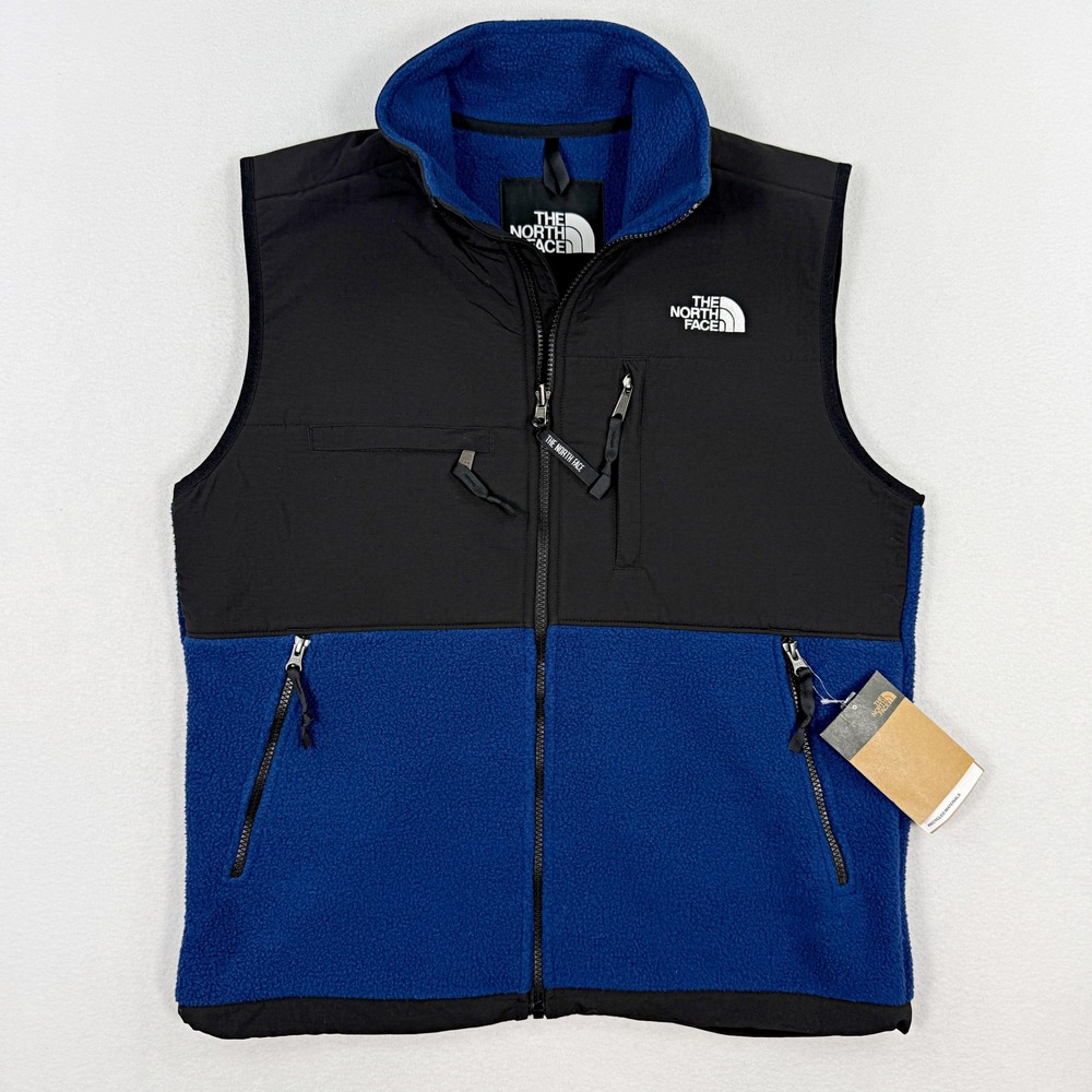 The North Face Retro Denali Vest Mens Size M Estate Blue Black NF0A88XJF1T‎ NEW